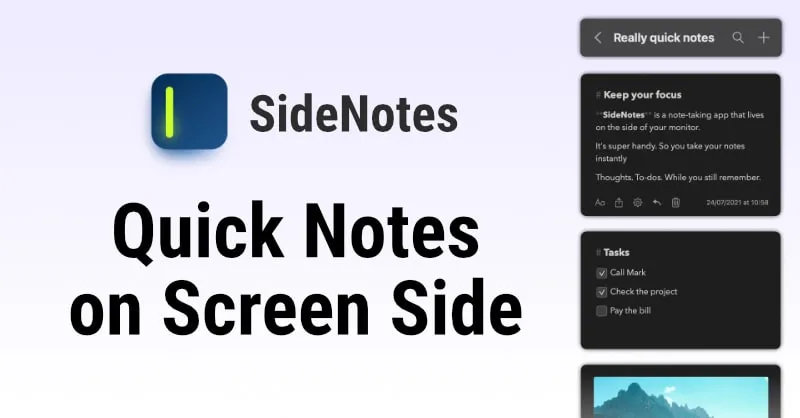 SideNotes screenshot 1