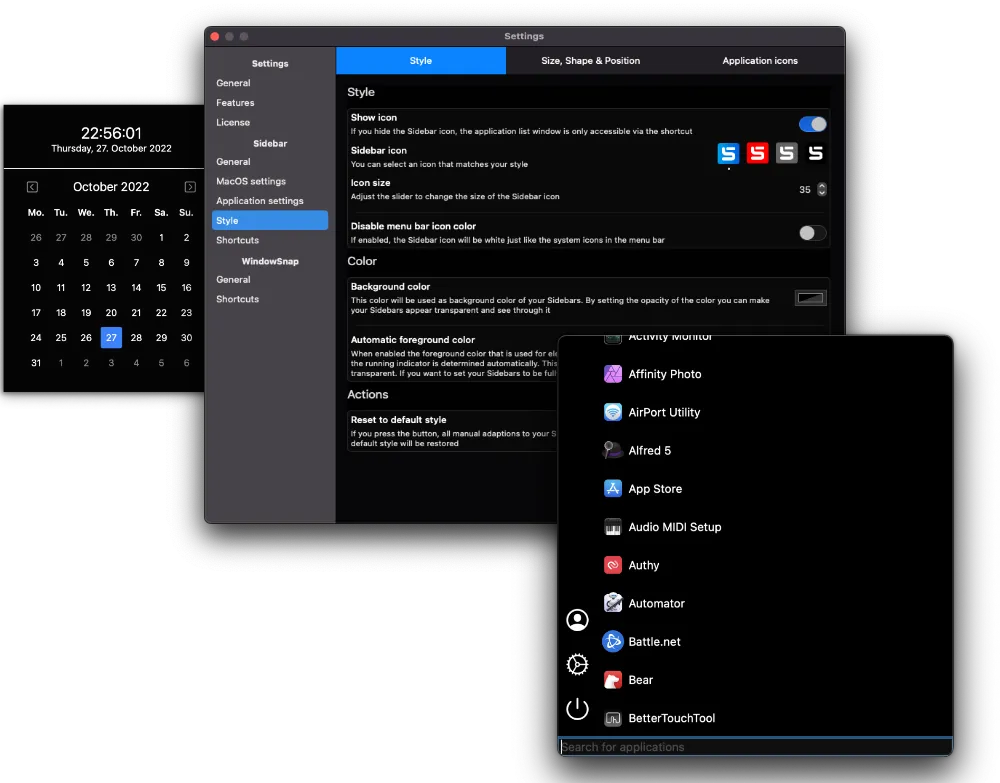 Sidebar screenshot 1