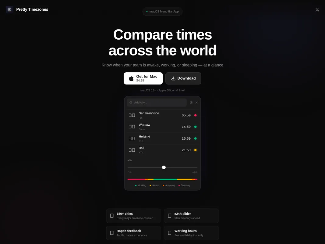 Pretty Timezones screenshot 1