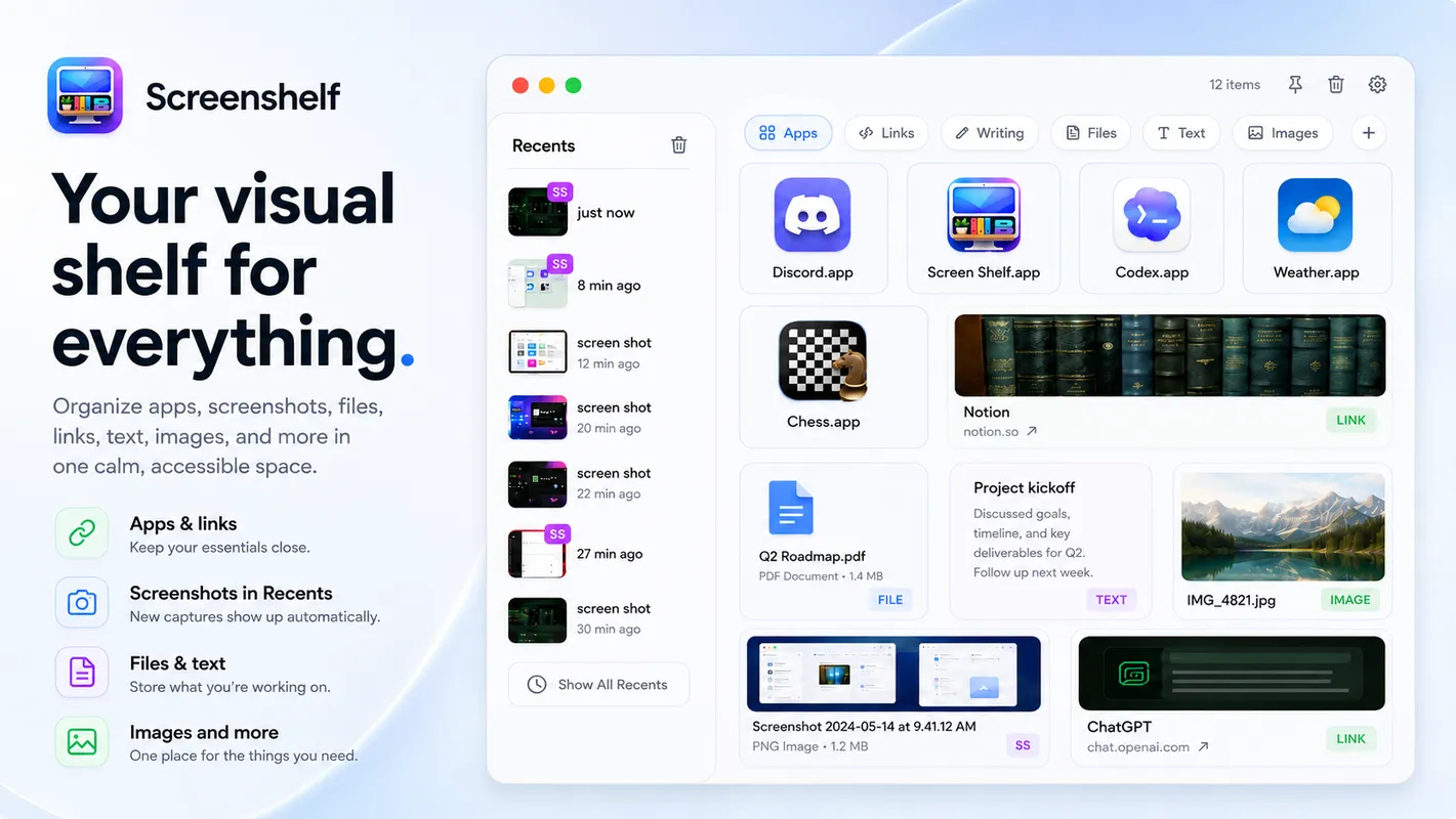 Screenshelf screenshot 1