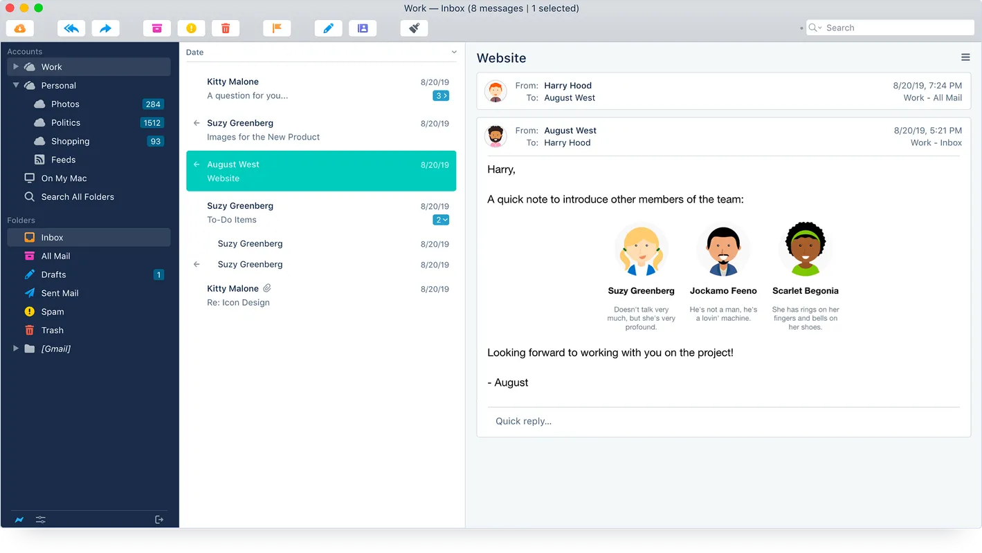 Postbox screenshot 1