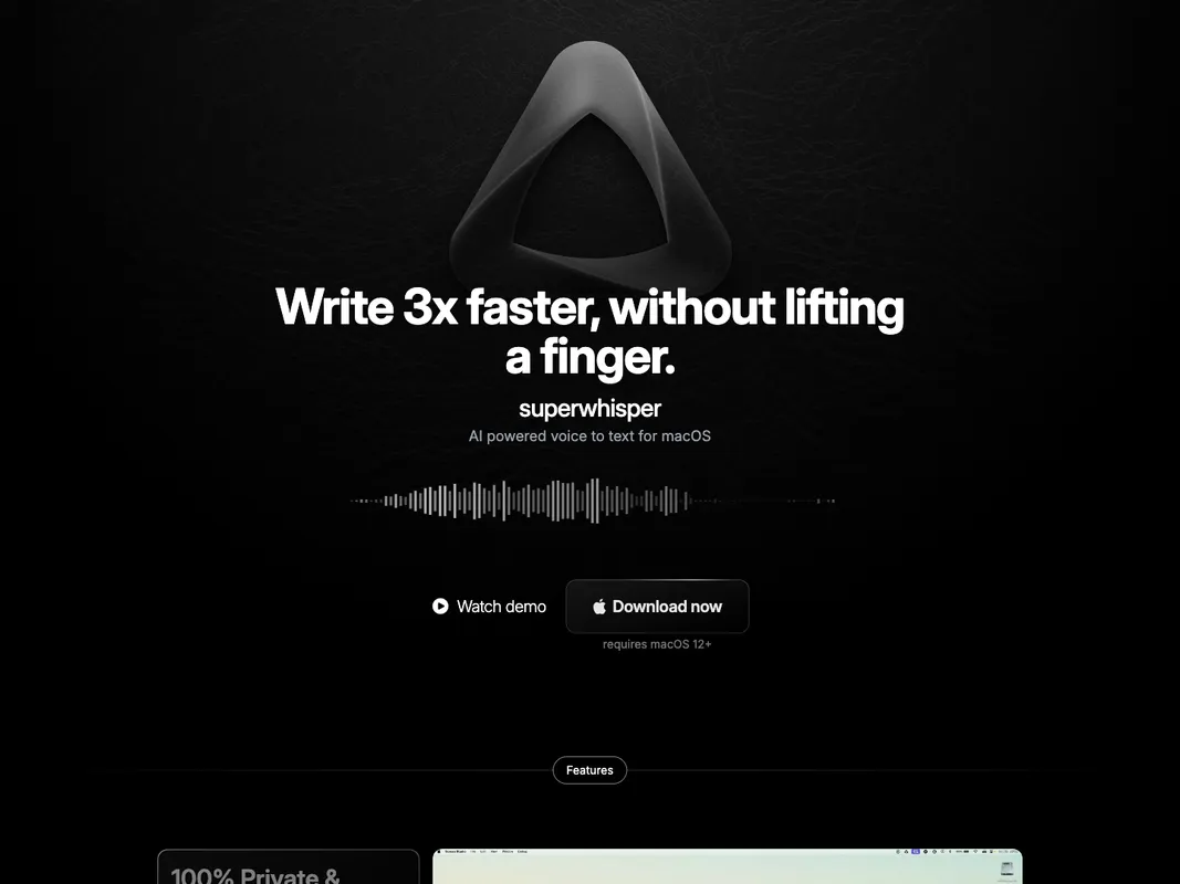 superwhisper screenshot 1