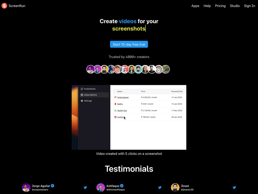 Screenrun screenshot 1