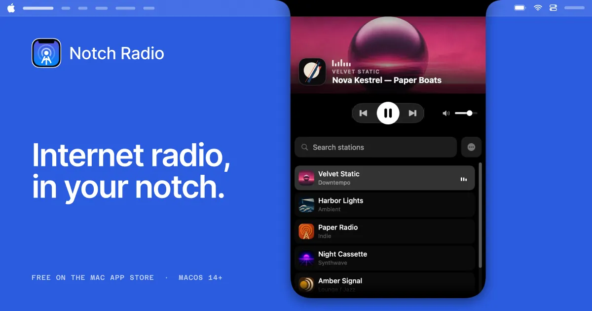 Notch Radio screenshot 1