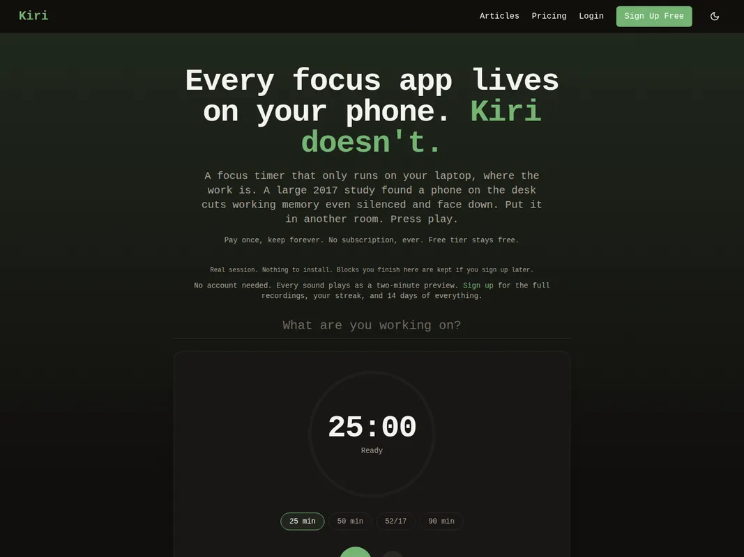 Kiri screenshot 1