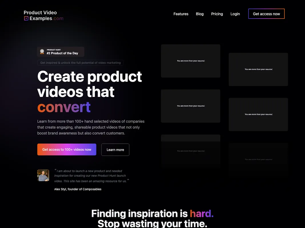 Product Video Examples screenshot 1
