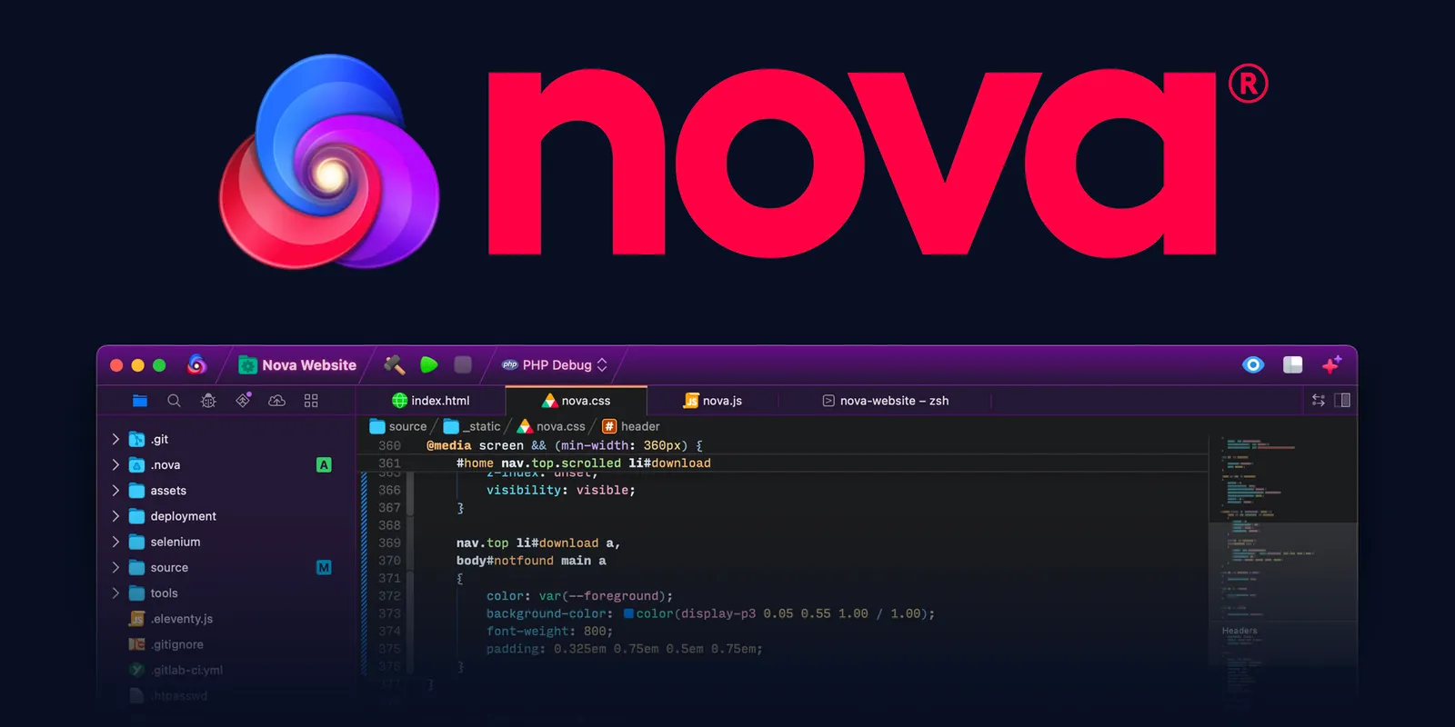 Nova screenshot 1