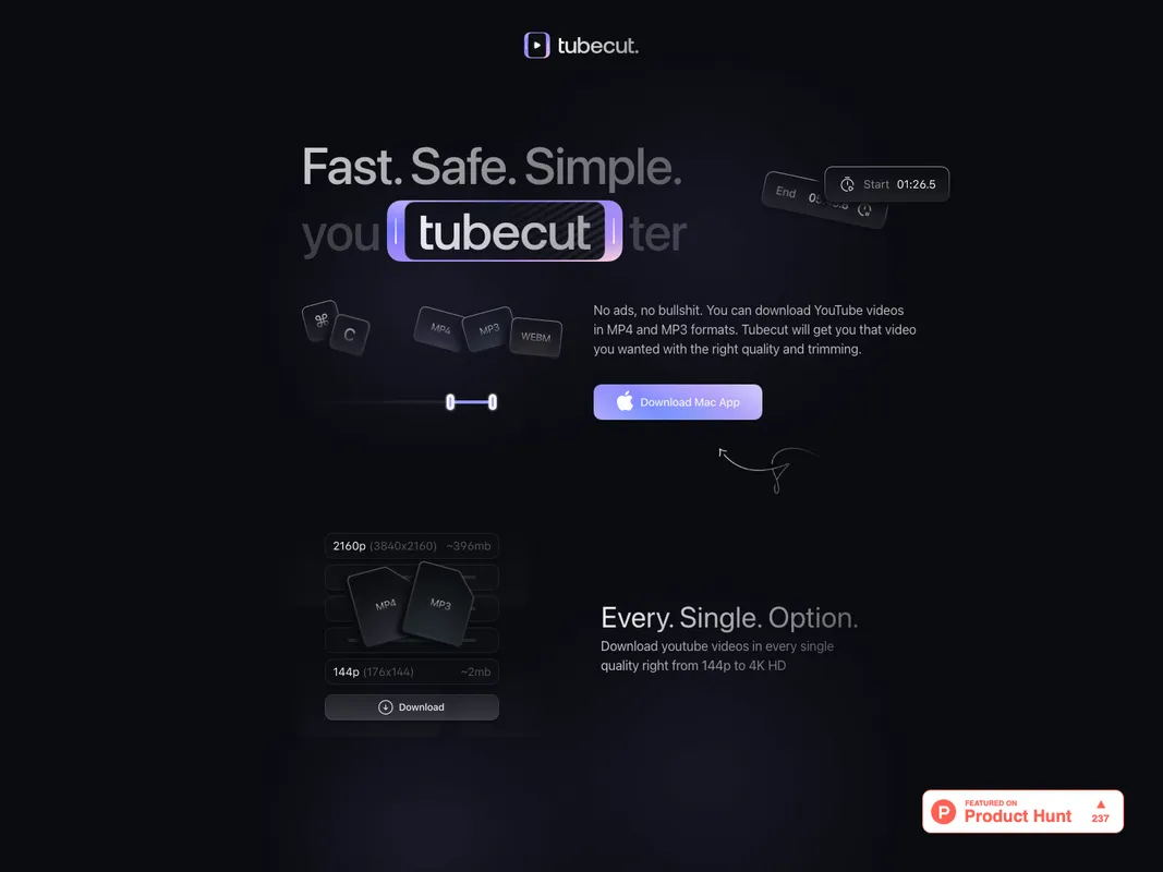 Tubecut screenshot 1