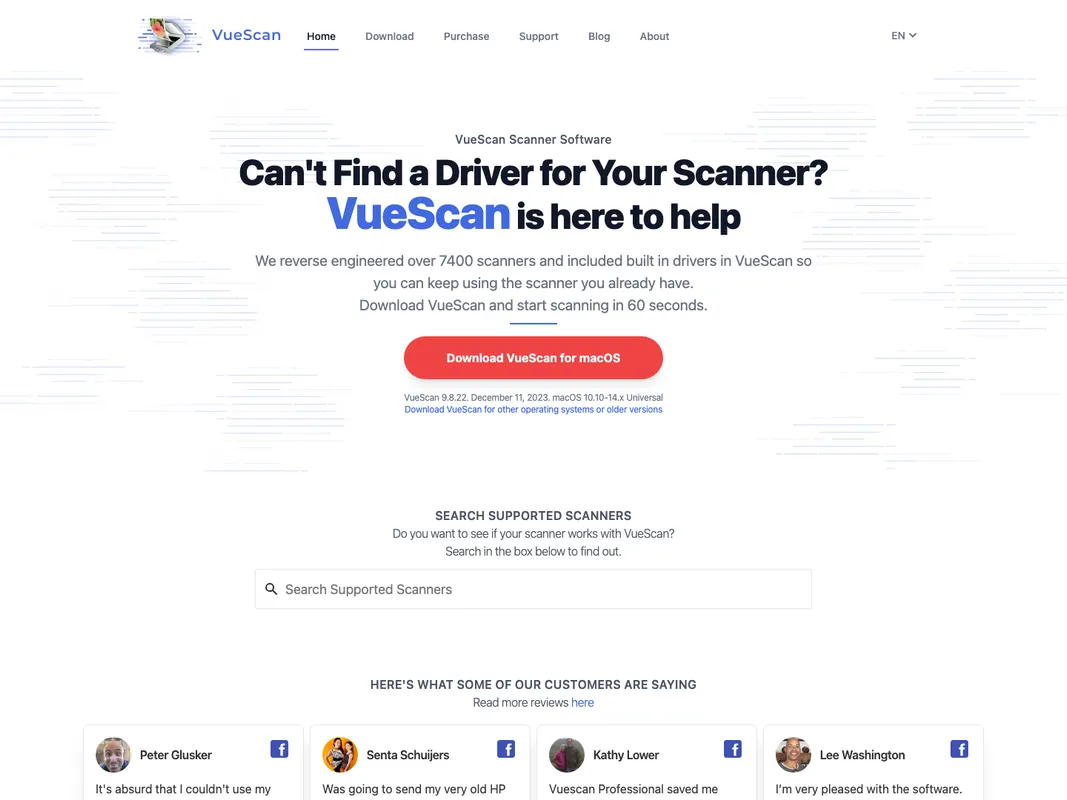 VueScan screenshot 1