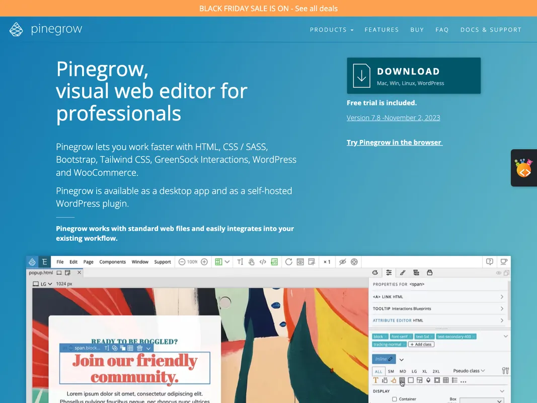Pinegrow screenshot 1