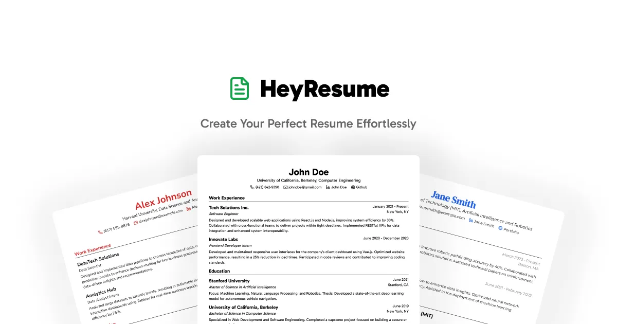 HeyResume screenshot 1