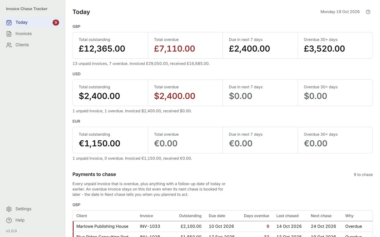 Invoice Chase Tracker thumbnail 2